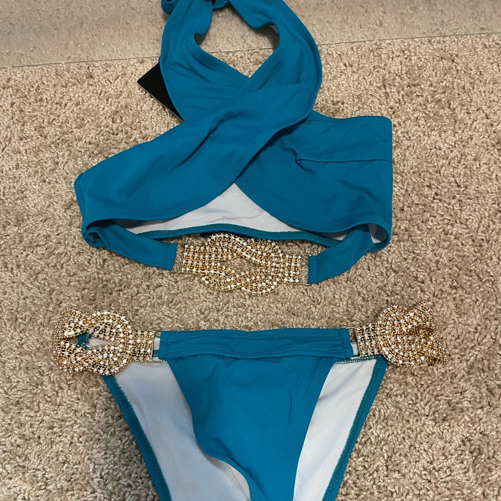 NWT Missguided Jeweled Bikini